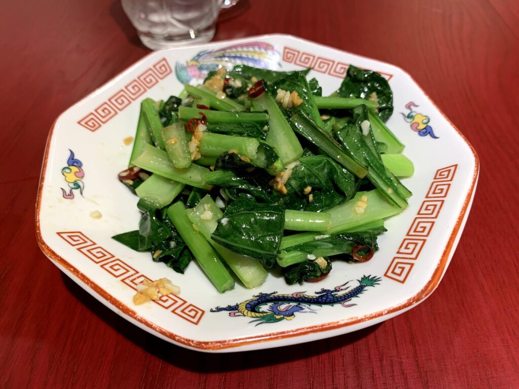 stir-fried green vegetables with garlic