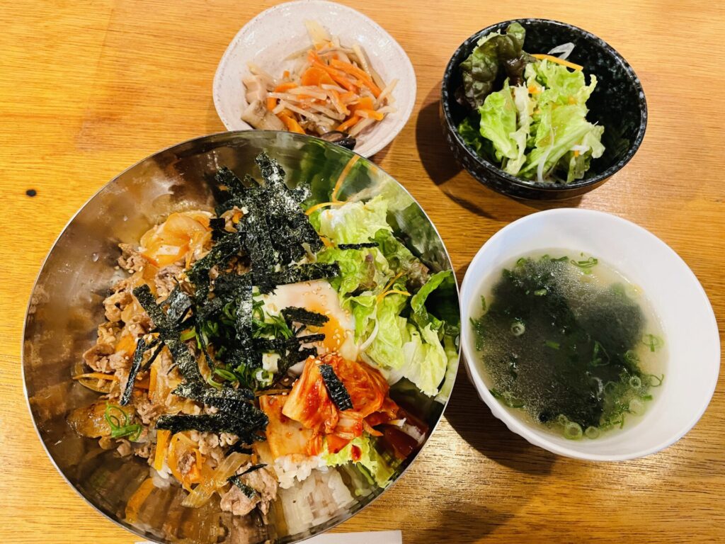 東横堀韓食堂てっさん, 韓国料理, 堺筋本町, プルコギ丼定食, ランチ