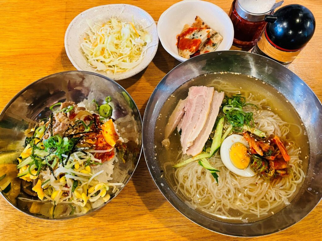 東横堀韓食堂てっさん, 韓国料理, 堺筋本町, ランチ, 冷麺定食