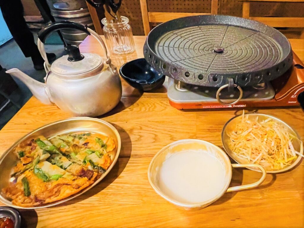 東横堀韓食堂てっさん, 韓国料理, 堺筋本町, サムギョプサル, 生マッコリ