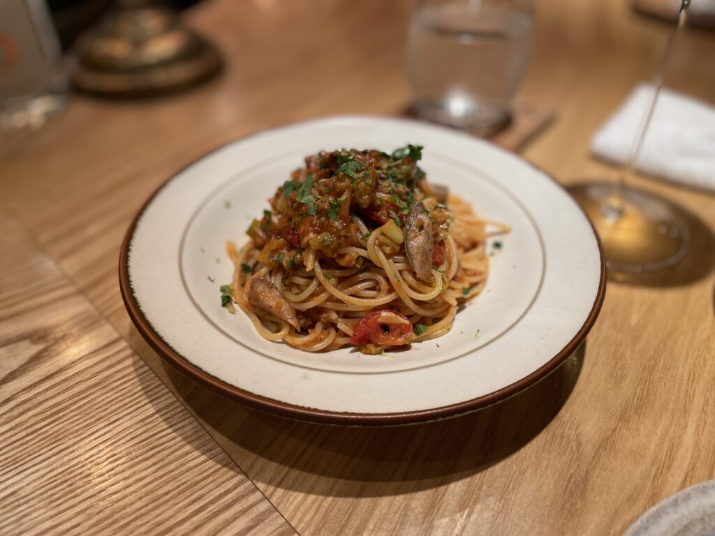 u(ウー)、堺筋本町、スパゲッティ